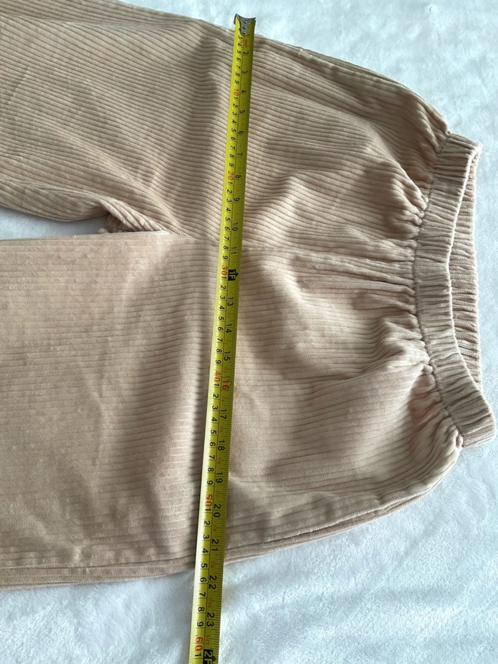 Sadie & Sage Beige Corduroy Jogger Pants Women’s Medium Cozy Casual Lounge - Picture 10 of 12